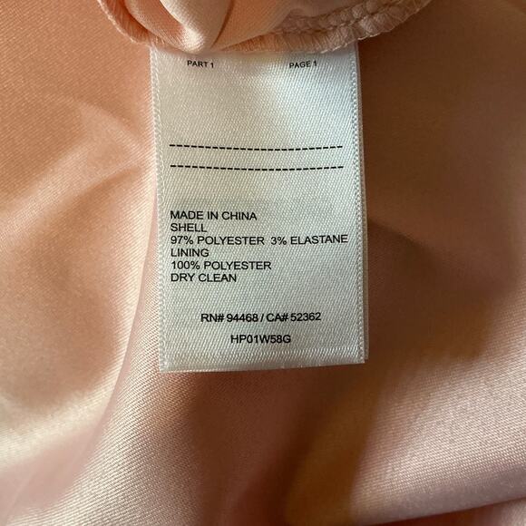 Laundry by Shelli Segal Pink Satin Ruched Formal Long Gown Women’s Size 8 - Picture 10 of 12